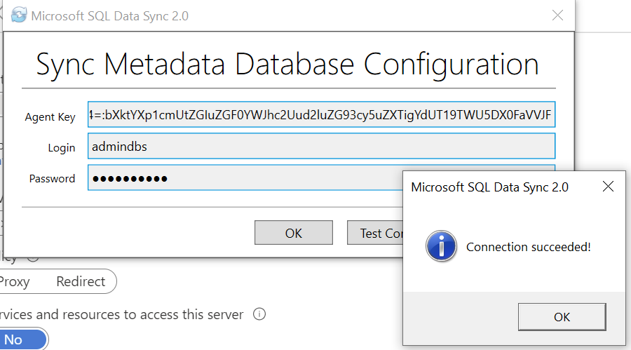 Sync metadata database